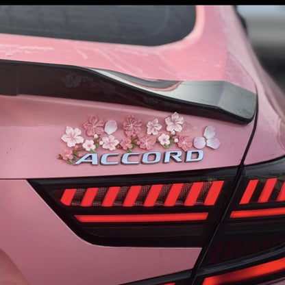 3D Cherry Blossom Car Decor Stickers | Cute Floral Car Accessories for Women