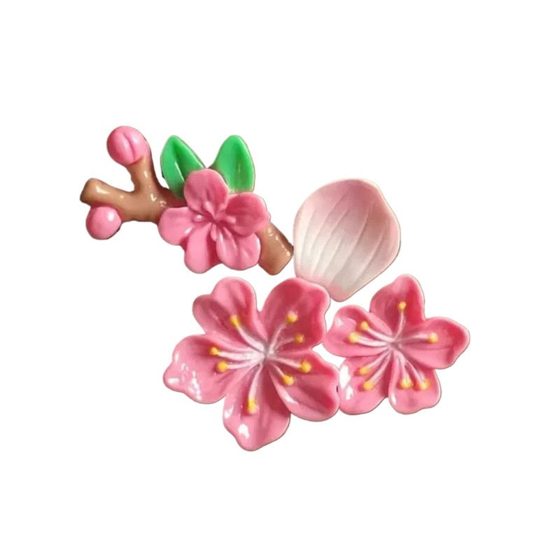 3D Cherry Blossom Car Decor Stickers | Cute Floral Car Accessories for Women